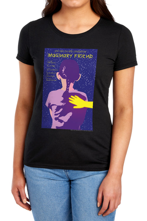 Star Trek Imaginary Friend Black Womens T-Shirt