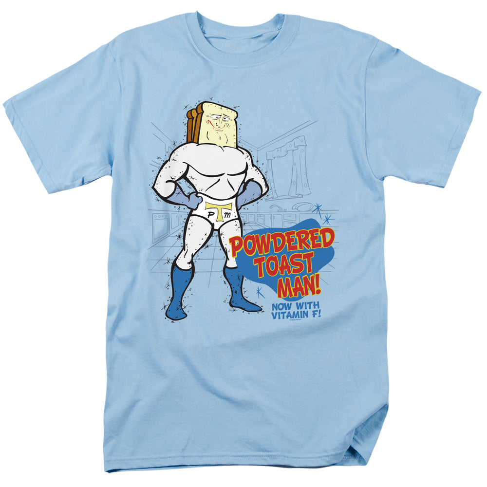 Ren and Stimpy Powdered Toast Man Light Blue T-Shirt