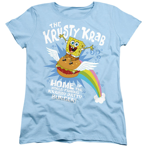Spongebob Squarepants Burger Rider Womens T-Shirt