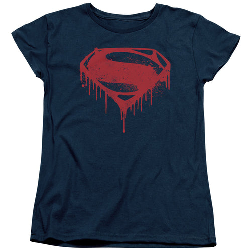 Batman v Superman Splattered Womens T-Shirt