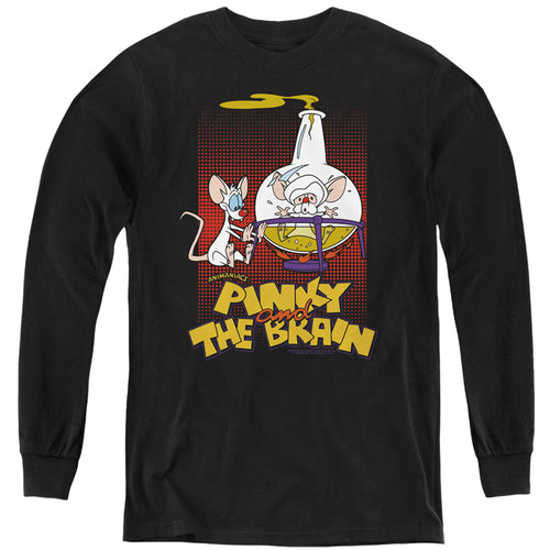 Pinky and the Brain Lab Flask Youth Long Sleeve T-Shirt