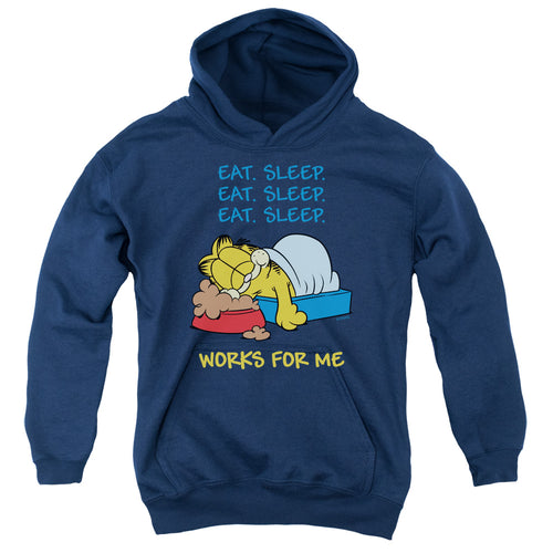 Garfield Works For Me Youth Hoodie
