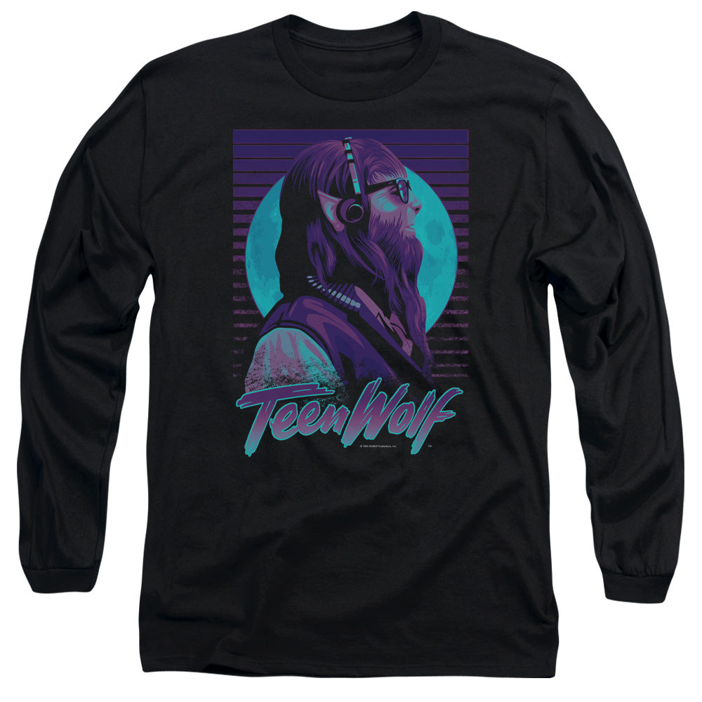 Teen Wolf Headphone Wolf Teal Long Sleeve T-Shirt