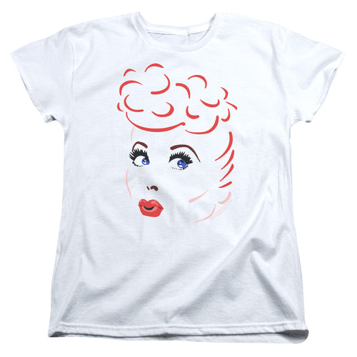 I Love Lucy Lines Face Womens T-Shirt