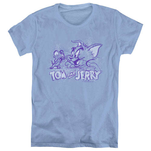 Tom and Jerry Sketchy Womens T-Shirt
