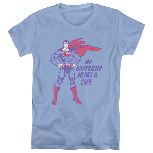 DC Comics Wears A Cape Womens T-Shirt