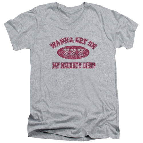 Christmas Wanna Get on My Naughty List V-Neck T-Shirt