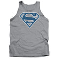 Superman Blue & White Shield Athletic Heather Tank Top