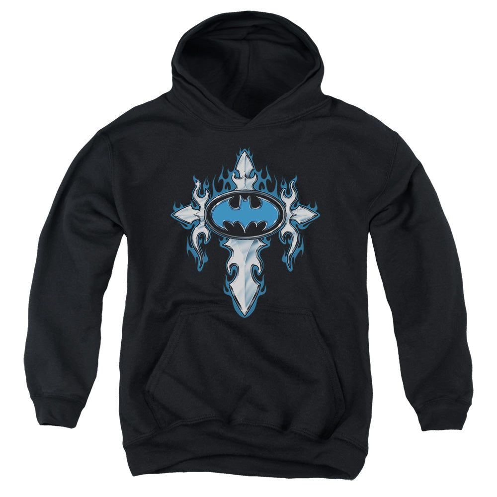 Batman Gothic Steel Logo Youth Hoodie