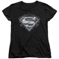 Superman Biker Metal Womens T-Shirt
