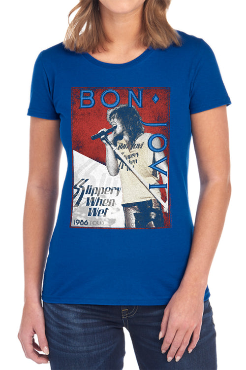 Bon Jovi 86 Tour Womens T-Shirt