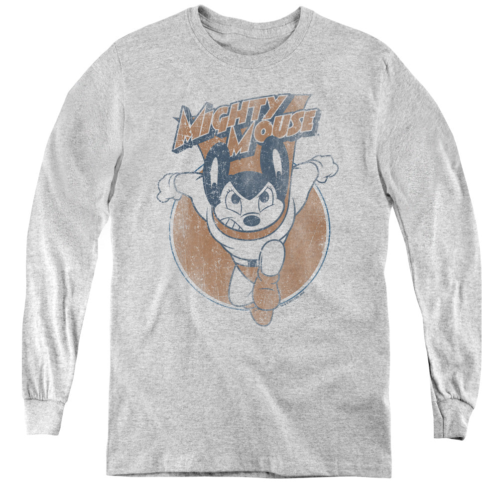 Mighty Mouse Flying with Purpose Youth Long Sleeve T-Shirt
