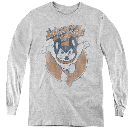 Mighty Mouse Flying with Purpose Youth Long Sleeve T-Shirt