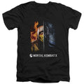 Mortal Kombat 9 Fire and Ice V-Neck T-Shirt