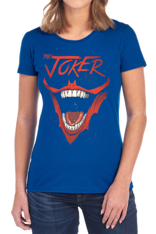 Batman Joker Bat Laugh Womens T-Shirt