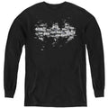 Batman Multi Bat Logo Youth Long Sleeve T-Shirt