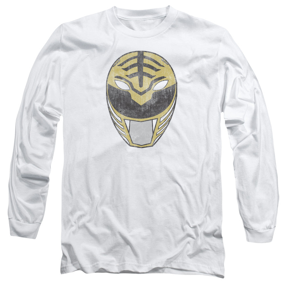 Mighty Morphin Power Rangers White Ranger Mask Long Sleeve T-Shirt