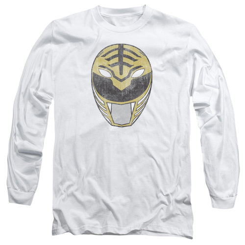 Mighty Morphin Power Rangers White Ranger Mask Long Sleeve T-Shirt
