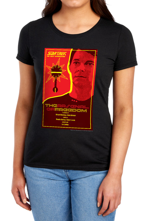 Star Trek The Arsenal of Freedom Black Womens T-Shirt