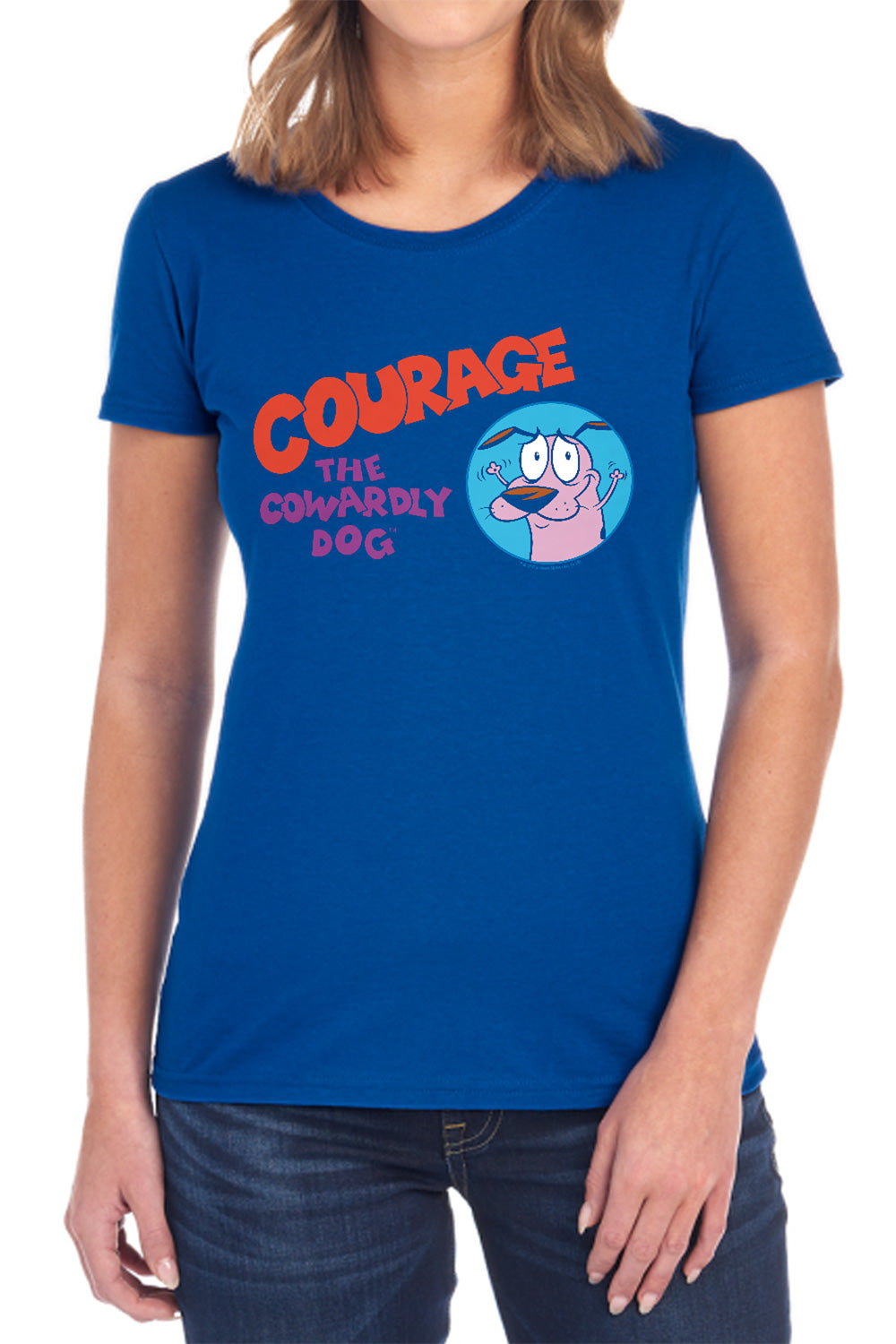 Courage the Cowardly Dog Courage Logo Womens T-Shirt