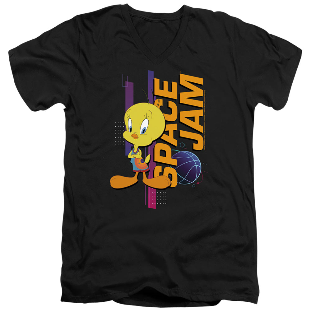 Space Jam Tweety Standing V-Neck T-Shirt