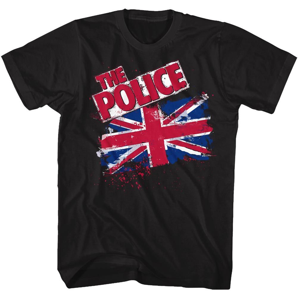 Union Jack The Police t-shirt in black