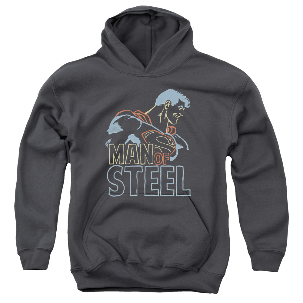 Superman Colored Lines Youth Hoodie