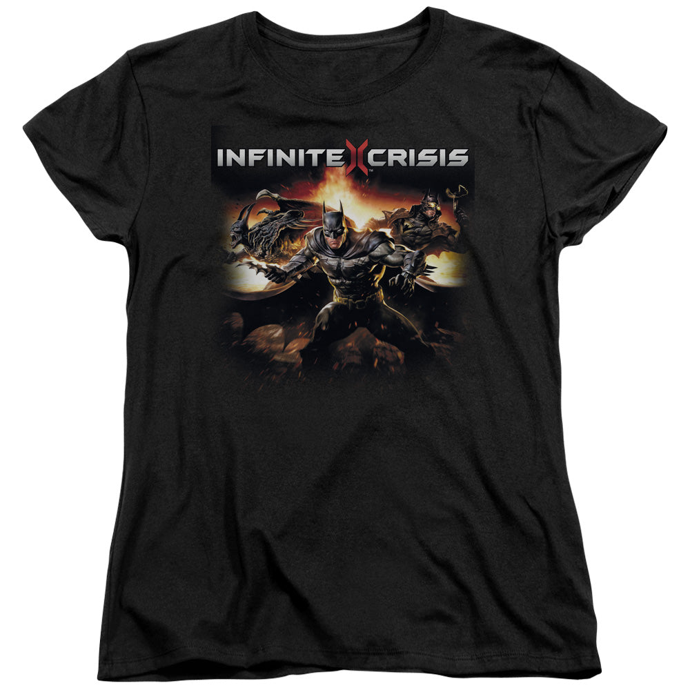 Infinite Crisis Batmen Womens T-Shirt