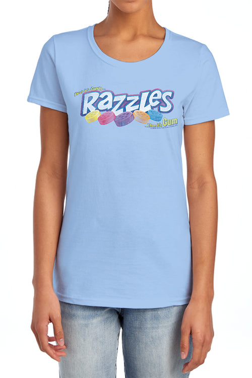 Dubble Bubble Razzles Distressed Logo Womens T-Shirt