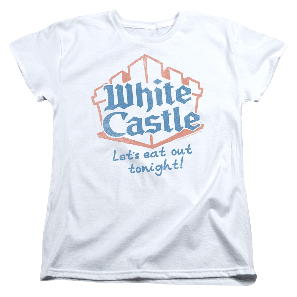 White Castle Let's Eat Out Tonight Womens T-Shirt