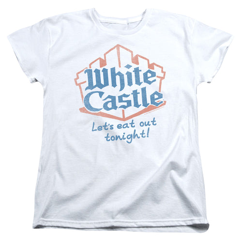 White Castle Let's Eat Out Tonight Womens T-Shirt