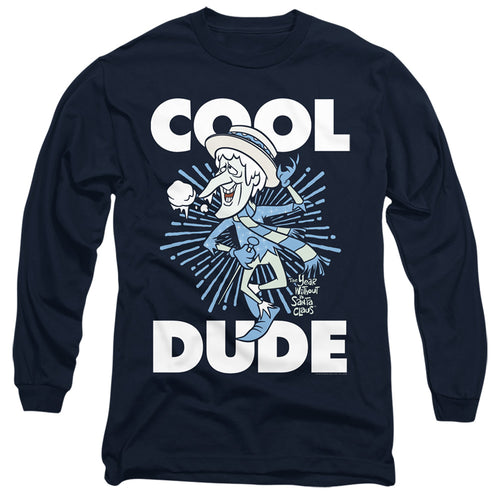 The Year Without a Santa Claus Cool Dude Navy Long Sleeve T-Shirt