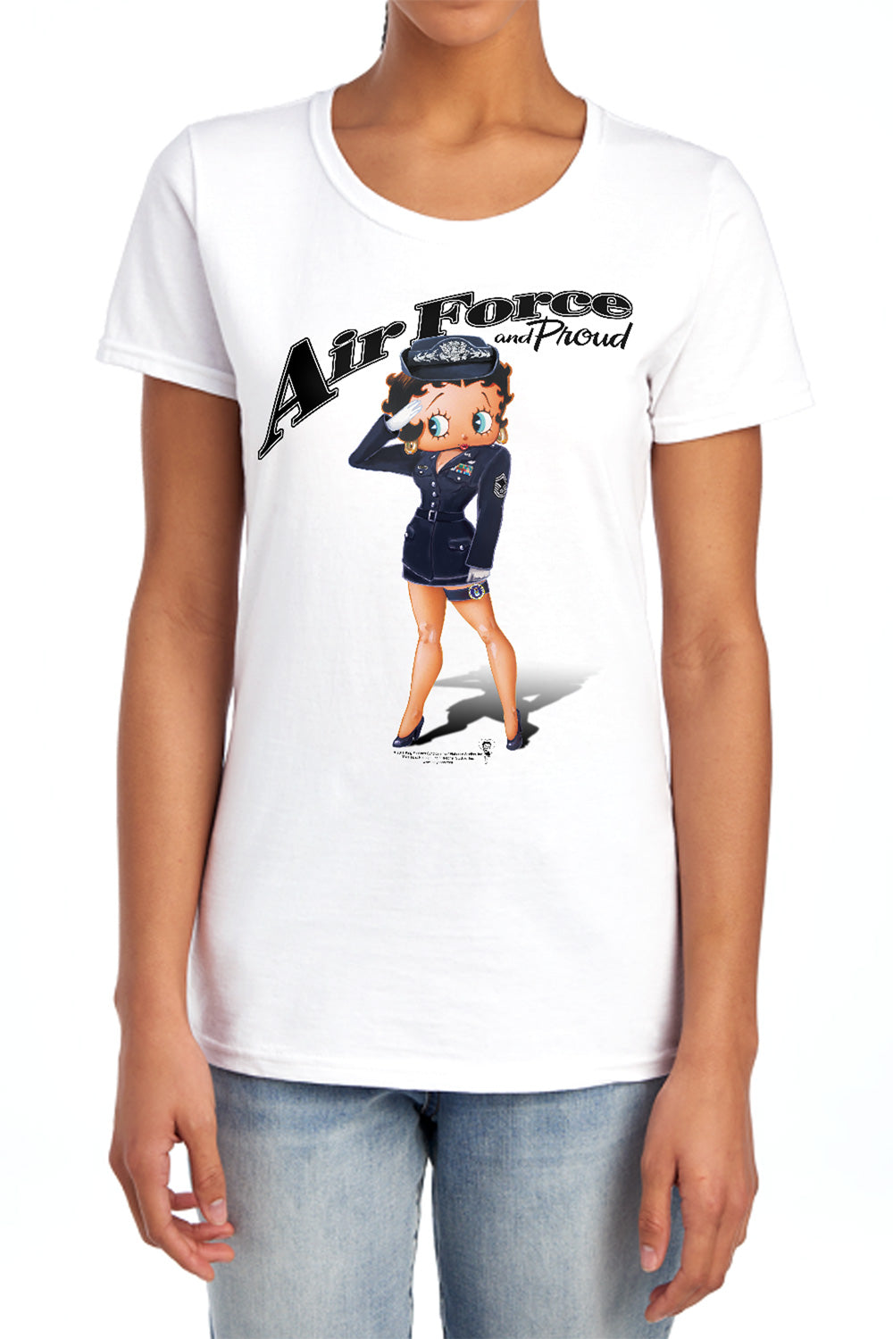 Betty Boop Air Force Boop Womens T-Shirt