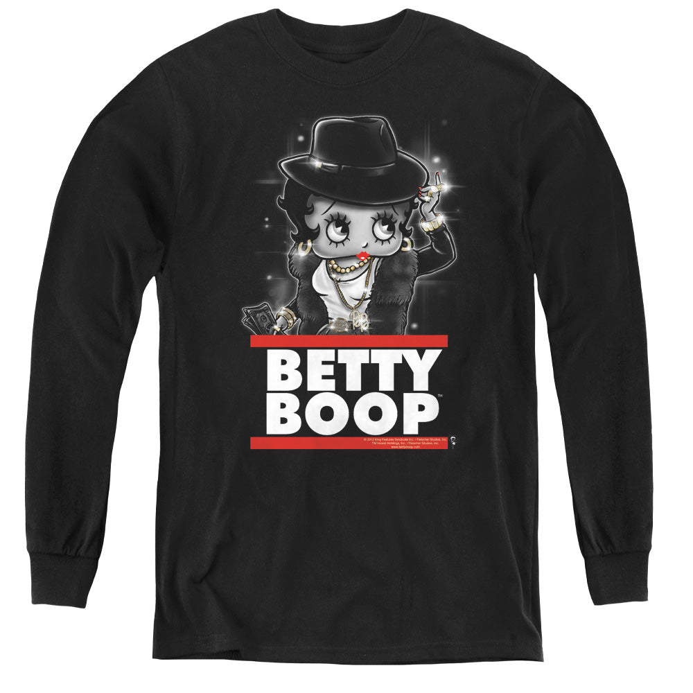 Betty Boop Bling Bling Boop Youth Long Sleeve T-Shirt