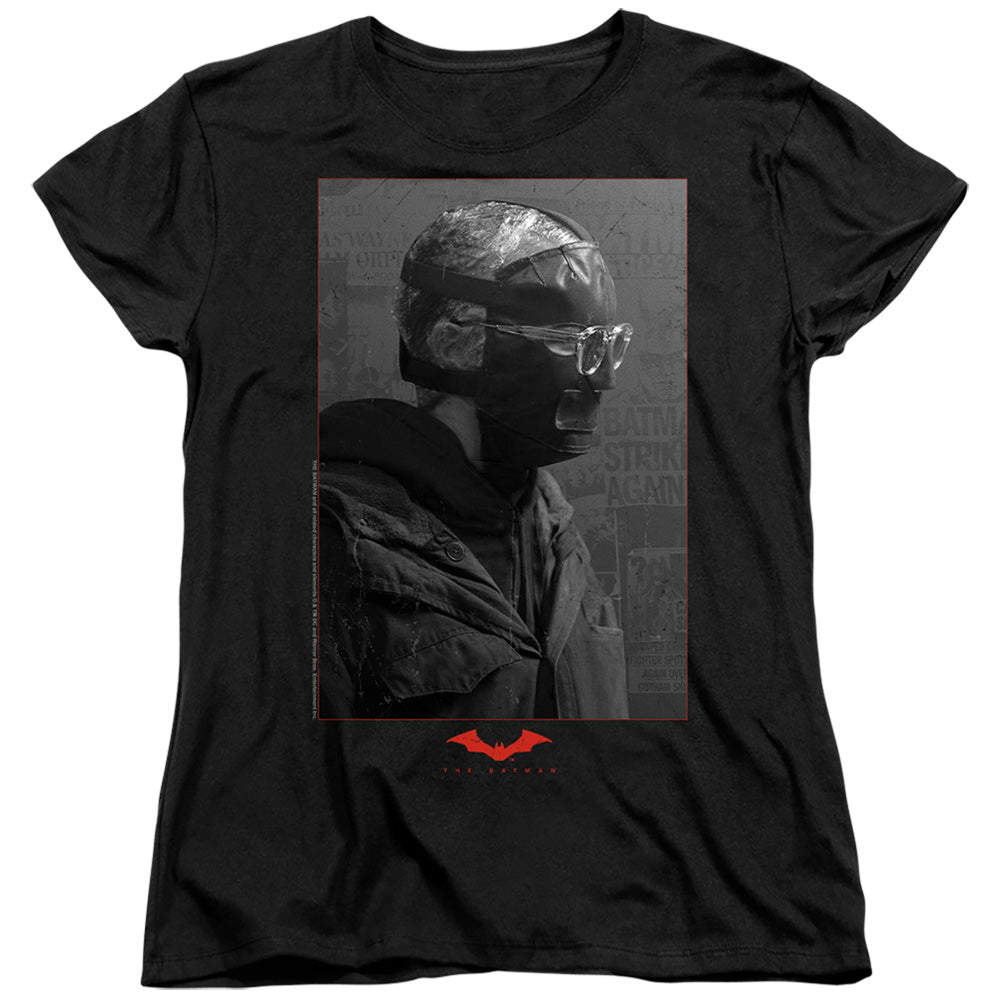 The Batman Riddler Worn Portrait Womens T-Shirt