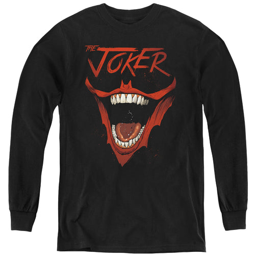 Batman Joker Bat Laugh Youth Long Sleeve T-Shirt