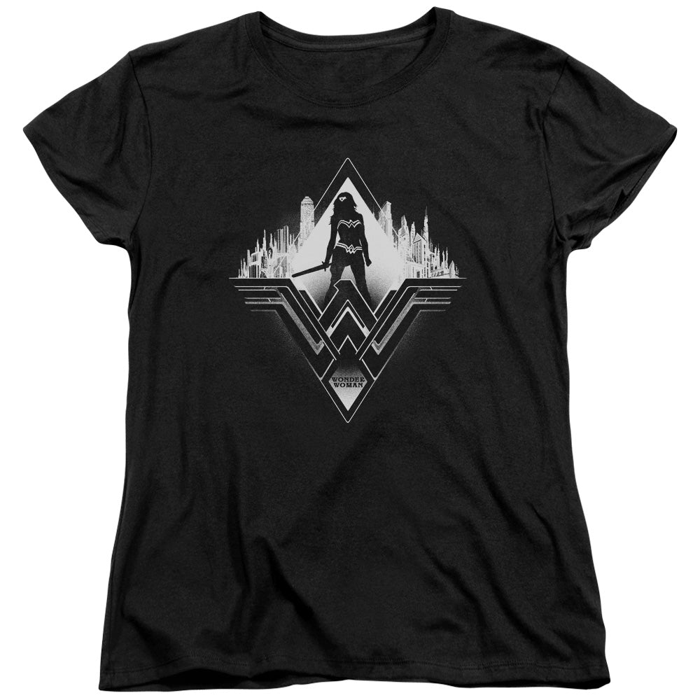 Batman v Superman City Warrior Womens T-Shirt