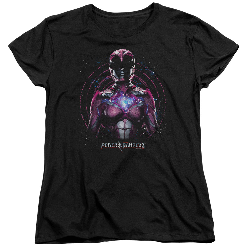 Mighty Morphin Power Rangers: The Movie Pink Ranger Womens T-Shirt