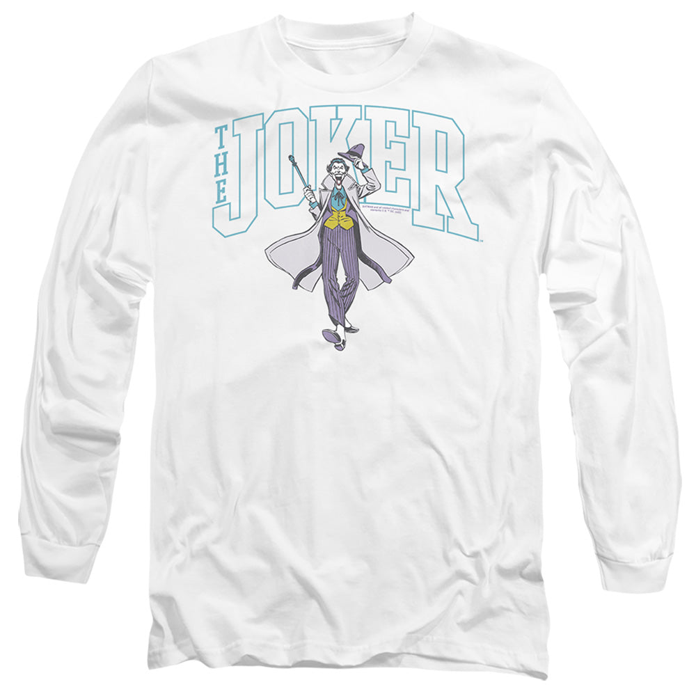 The Batman Joker Varsity on White Long Sleeve T-Shirt