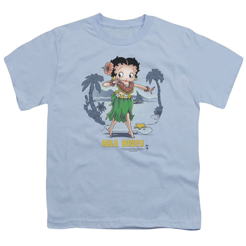Betty Boop Hula Honey Light Blue Youth/Toddler T-Shirt
