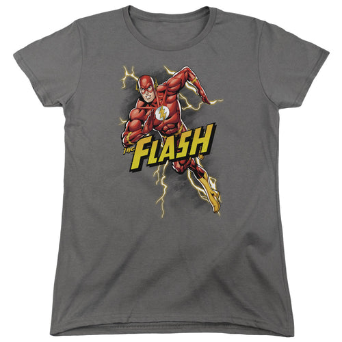 Justice League Bolt Run Womens T-Shirt