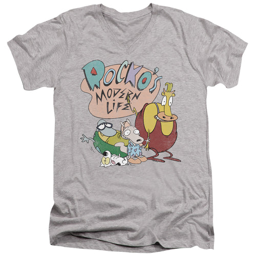 Rocko's Modern Life Logo Group V-Neck T-Shirt
