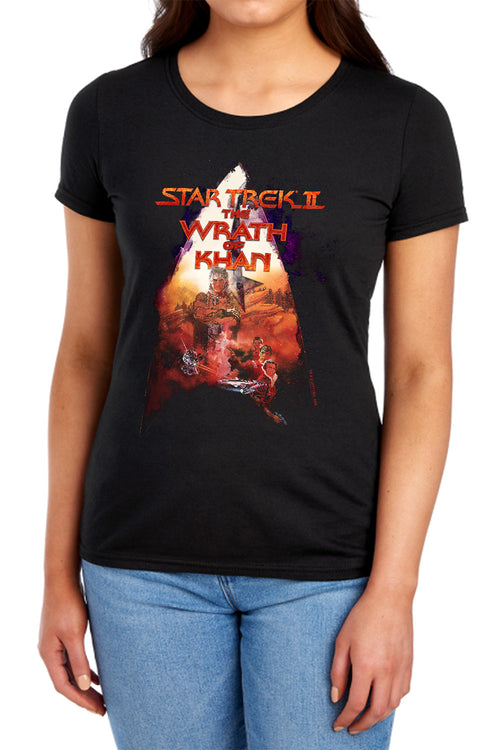 Star Trek The Wrath of Khan Delta Poster Womens T-Shirt