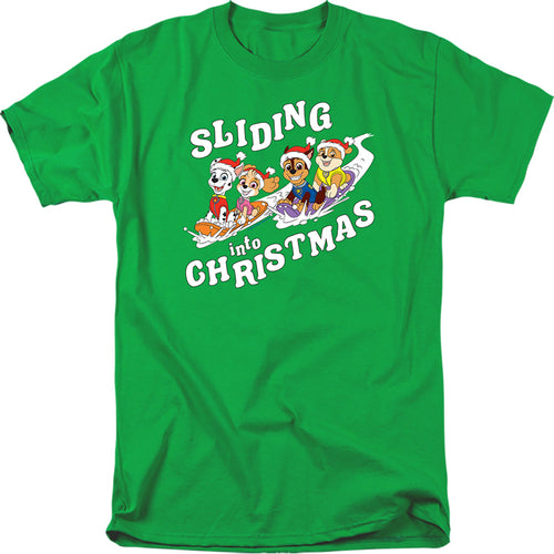 Paw Patrol Sliding Into Christmas T-Shirt