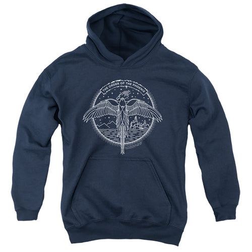 Harry Potter The Order Of The Phoenix Circle Line Art Youth Hoodie