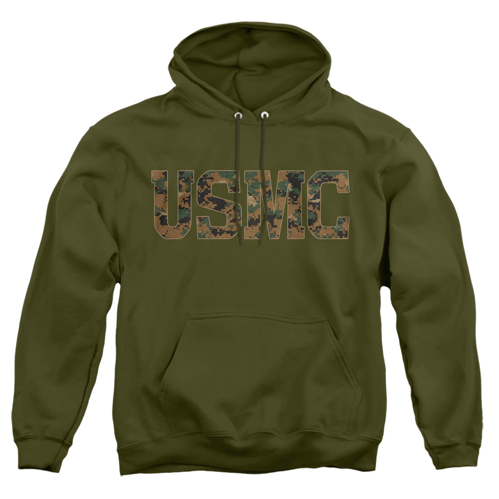 U.S. Marine Corps Camo Fill Military Green Pullover Hoodie