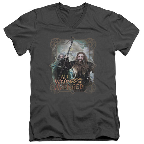 The Hobbit Wrongs Avenged V-Neck T-Shirt
