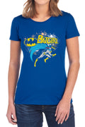 Batman Batgirl Halftone Womens T-Shirt