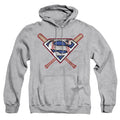Superman Crossed Bats Pullover Hoodie