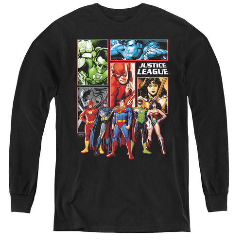 Justice League Justice League Panels Youth Long Sleeve T-Shirt